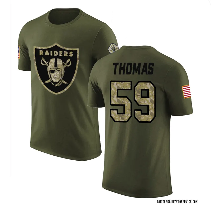 Youth Chris Thomas Las Vegas Raiders Legend Olive Salute to Service T-Shirt