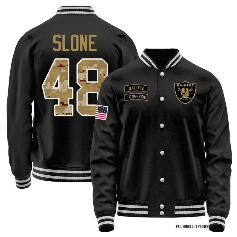 Youth Cian Slone Las Vegas Raiders Black Salute to Service Sideline Performance Jacket