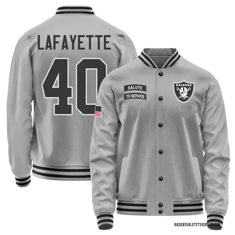 Youth Devin Lafayette Las Vegas Raiders Gray Salute to Service Performance Jacket