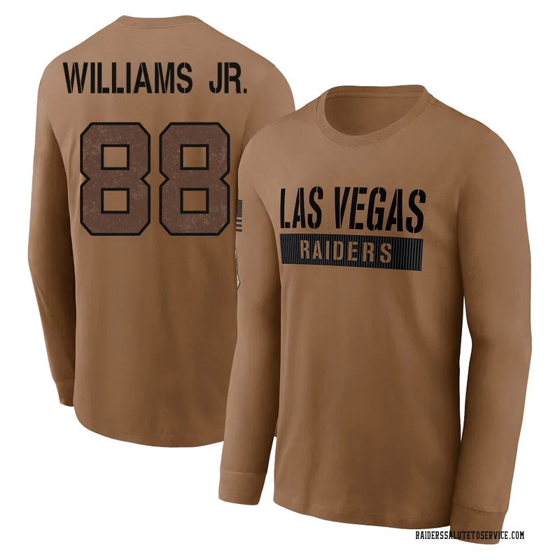 Youth E.J. Williams Jr. Las Vegas Raiders Brown 2023 Salute To Service Long Sleeve T-Shirt