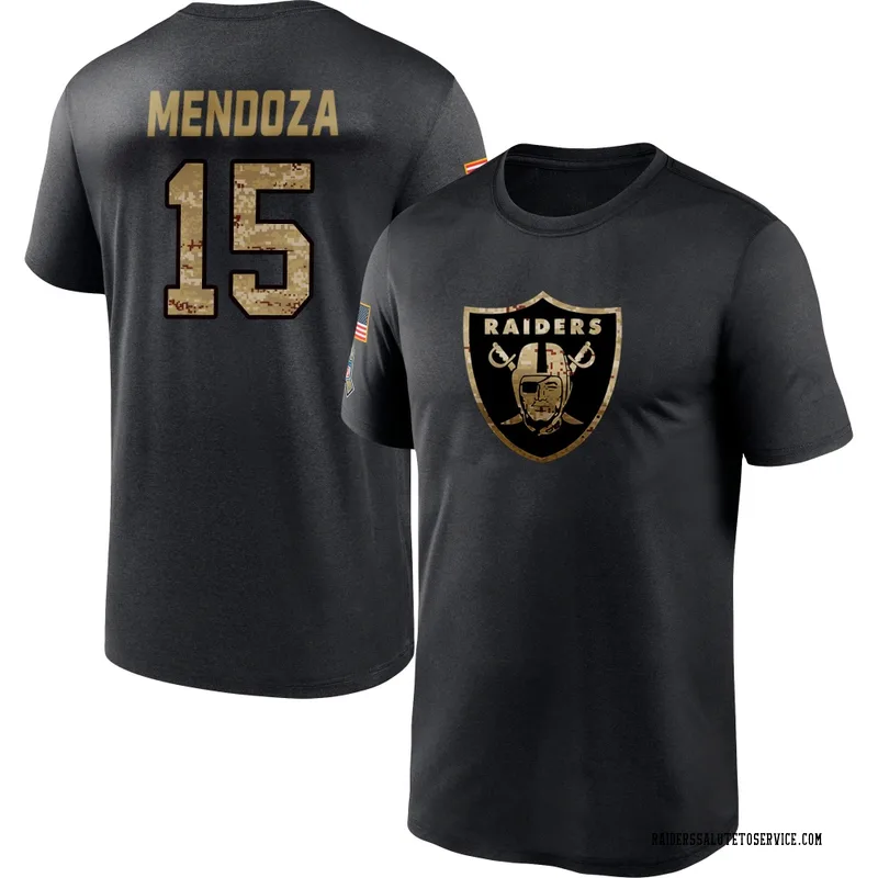 Youth Fernando Mendoza Las Vegas Raiders Black 2020 Salute To Service Performance T-Shirt