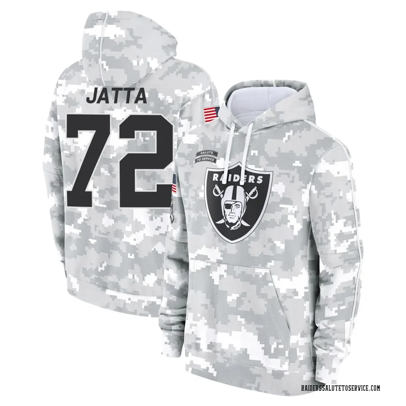 Youth Isaiah Jatta Las Vegas Raiders Camo Arctic 2024 Salute to Service Club Fleece Pullover Hoodie