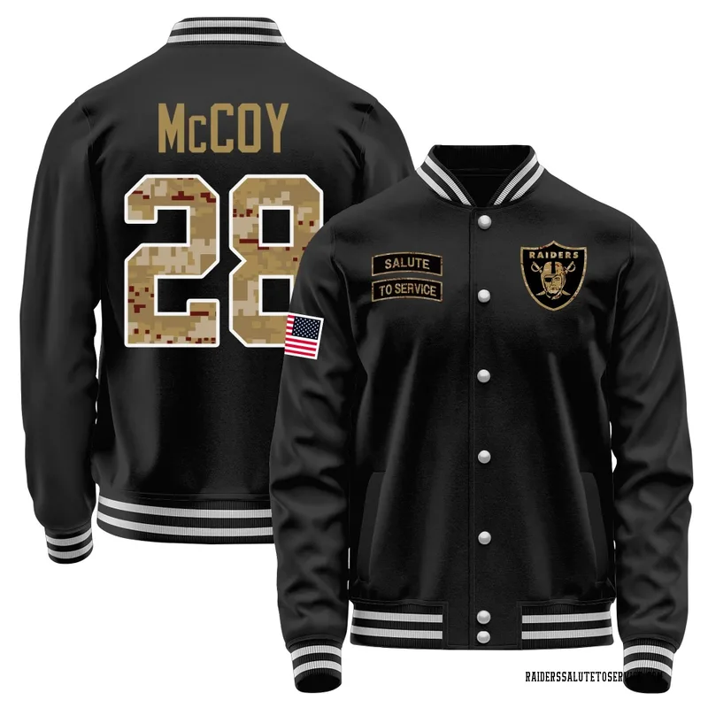 Youth Jermod McCoy Las Vegas Raiders Black Salute to Service Sideline Performance Jacket