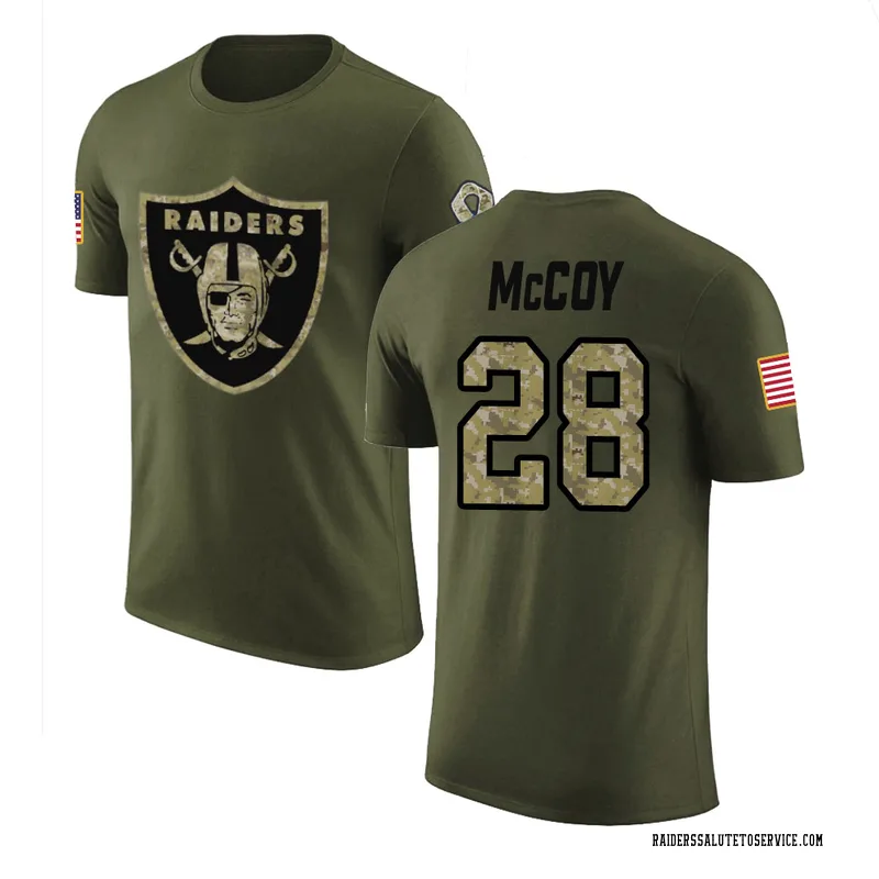 Youth Jermod McCoy Las Vegas Raiders Legend Olive Salute to Service T-Shirt