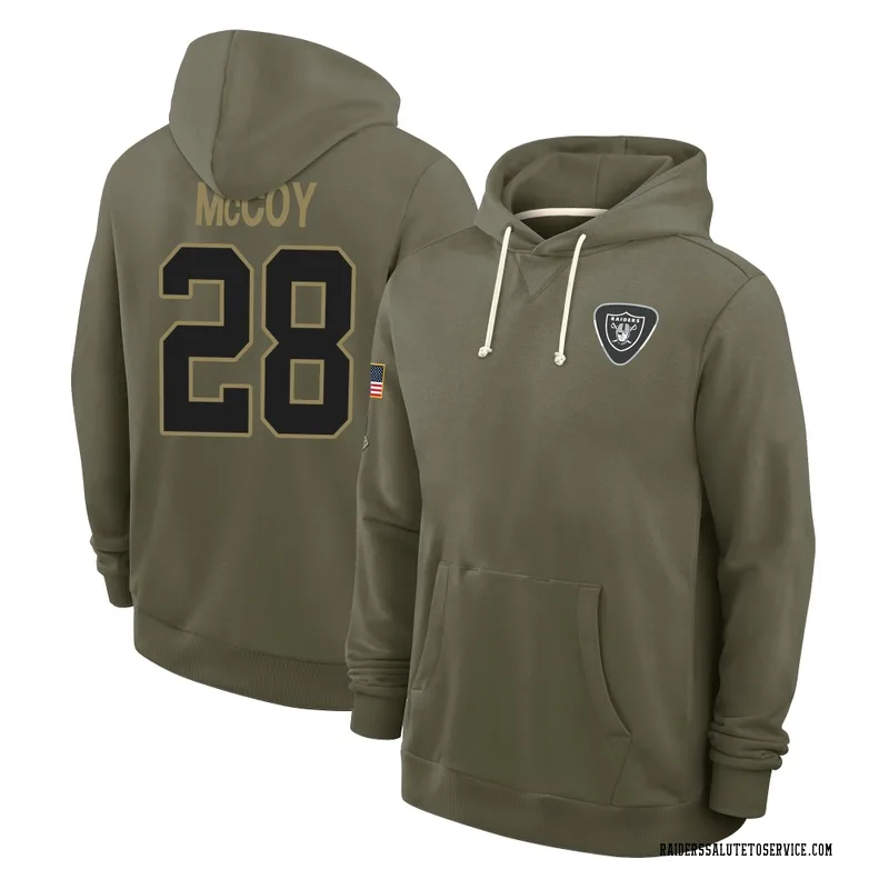 Youth Jermod McCoy Las Vegas Raiders Olive 2025 Salute to Service Hoodie