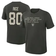 Youth Jerry Rice Las Vegas Raiders Green Dark/ 2025 Salute to Service Sideline Slub T-Shirt