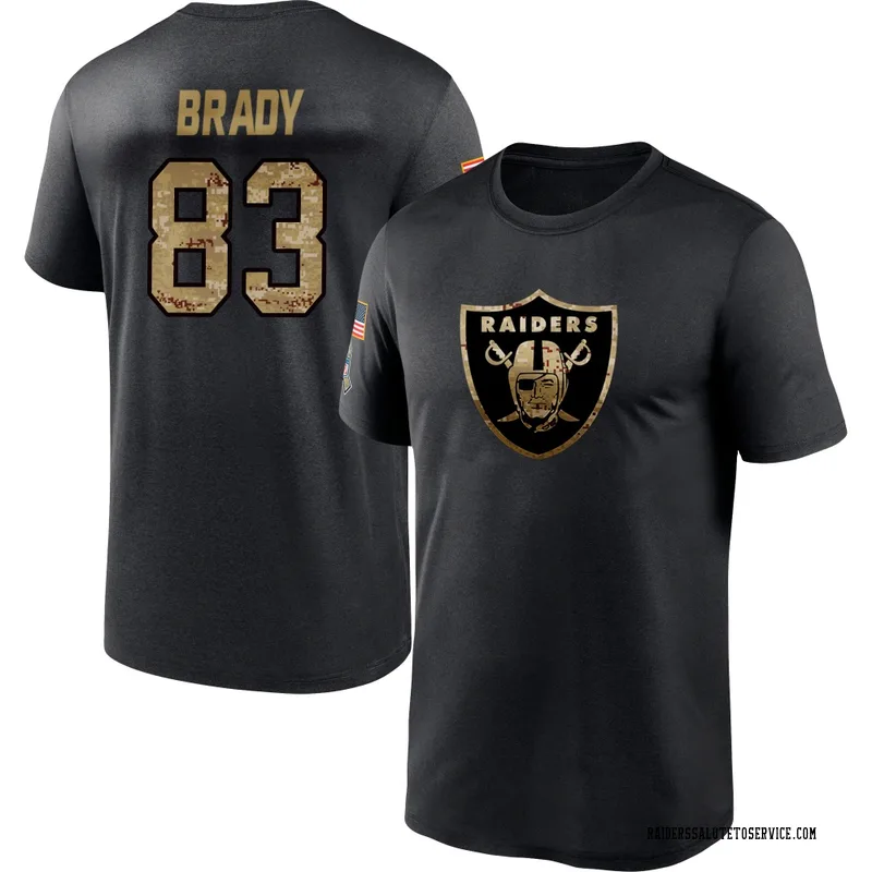 Youth Jonathan Brady Las Vegas Raiders Black 2020 Salute To Service Performance T-Shirt