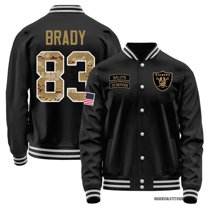 Youth Jonathan Brady Las Vegas Raiders Black Salute to Service Sideline Performance Jacket