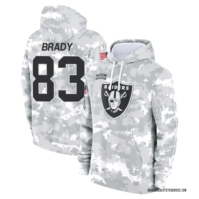 Youth Jonathan Brady Las Vegas Raiders Camo Arctic 2024 Salute to Service Club Fleece Pullover Hoodie