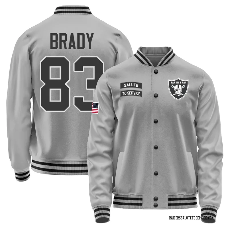 Youth Jonathan Brady Las Vegas Raiders Gray Salute to Service Performance Jacket