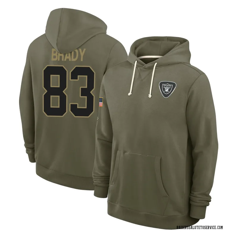 Youth Jonathan Brady Las Vegas Raiders Olive 2025 Salute to Service Hoodie
