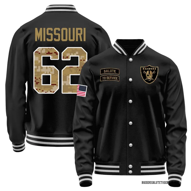 Youth Kamar Missouri Las Vegas Raiders Black Salute to Service Sideline Performance Jacket