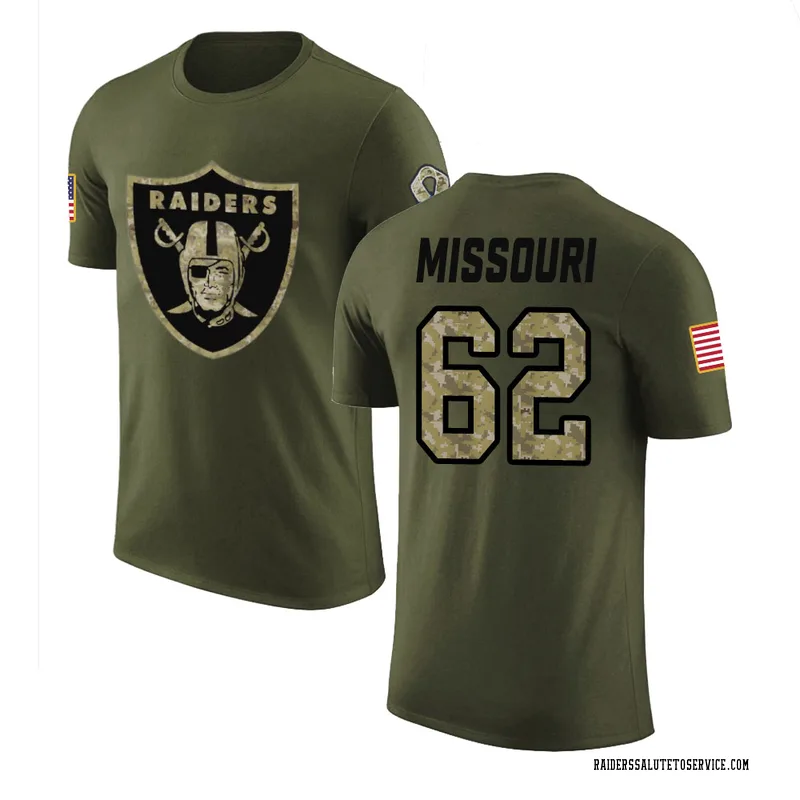 Youth Kamar Missouri Las Vegas Raiders Legend Olive Salute to Service T-Shirt