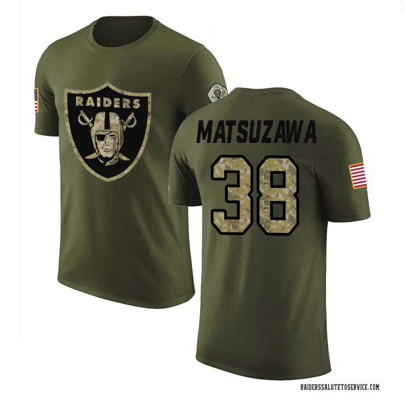 Youth Kansei Matsuzawa Las Vegas Raiders Legend Olive Salute to Service T-Shirt
