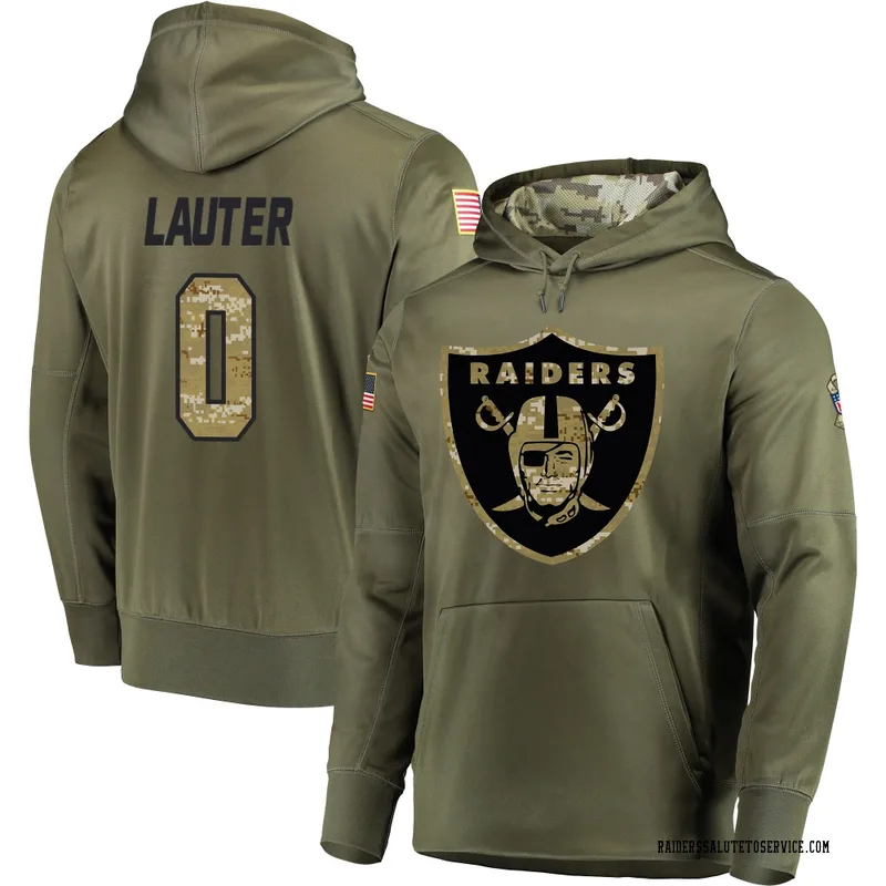 Youth Matt Lauter Las Vegas Raiders Olive Salute to Service Pullover Hoodie