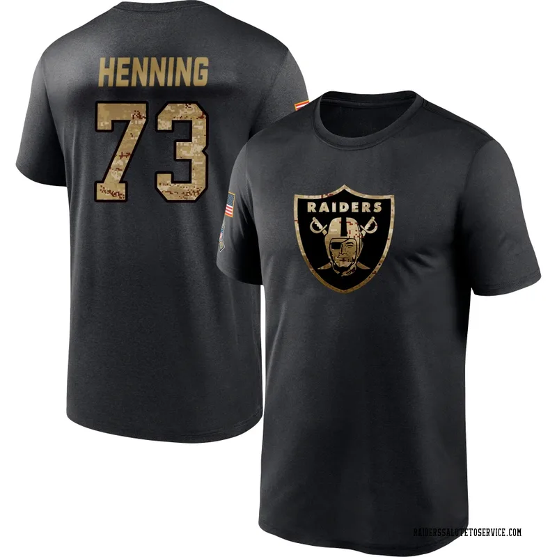 Youth Niklas Henning Las Vegas Raiders Black 2020 Salute To Service Performance T-Shirt