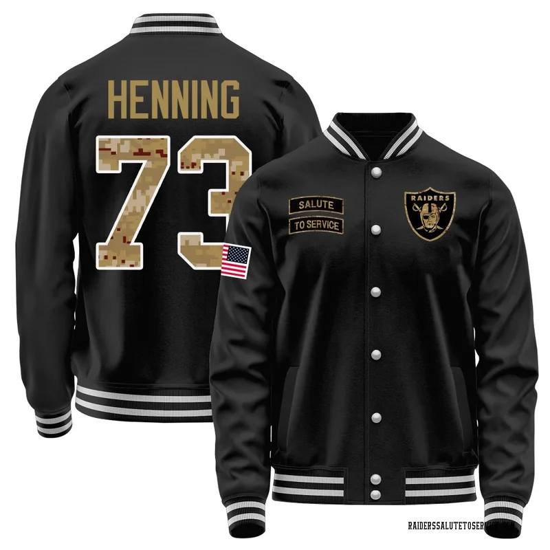 Youth Niklas Henning Las Vegas Raiders Black Salute to Service Sideline Performance Jacket
