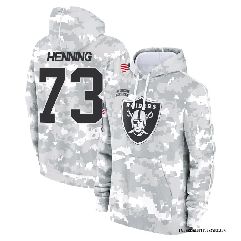 Youth Niklas Henning Las Vegas Raiders Camo Arctic 2024 Salute to Service Club Fleece Pullover Hoodie