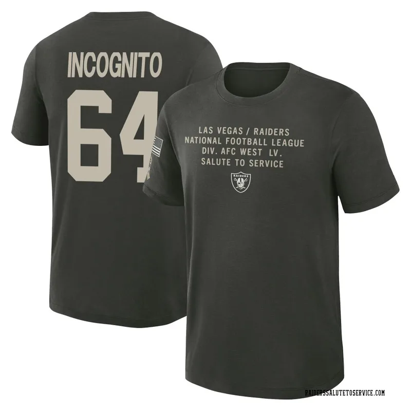 Youth Richie Incognito Las Vegas Raiders Green Dark/ 2025 Salute to Service Sideline Slub T-Shirt