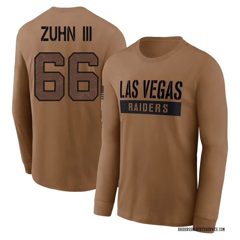 Youth Trey Zuhn III Las Vegas Raiders Brown 2023 Salute To Service Long Sleeve T-Shirt