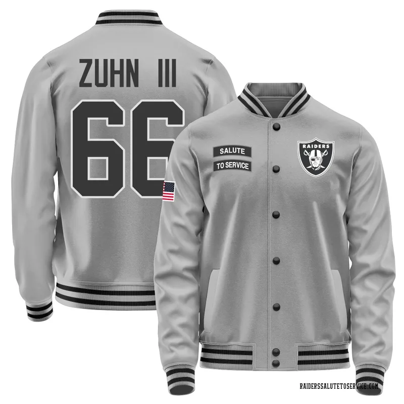 Youth Trey Zuhn III Las Vegas Raiders Gray Salute to Service Performance Jacket