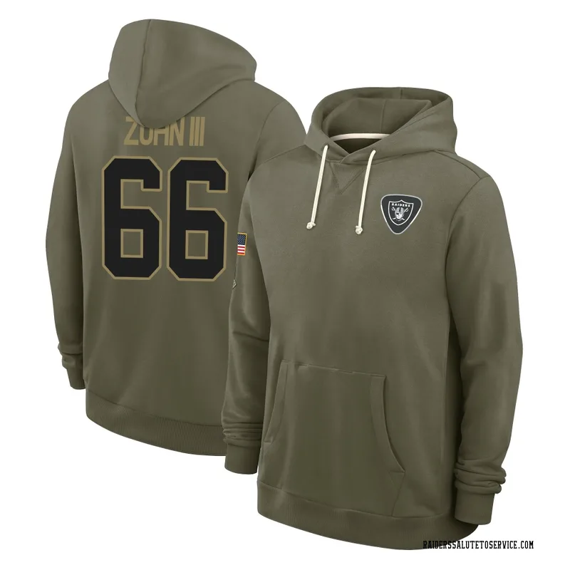 Youth Trey Zuhn III Las Vegas Raiders Olive 2025 Salute to Service Hoodie