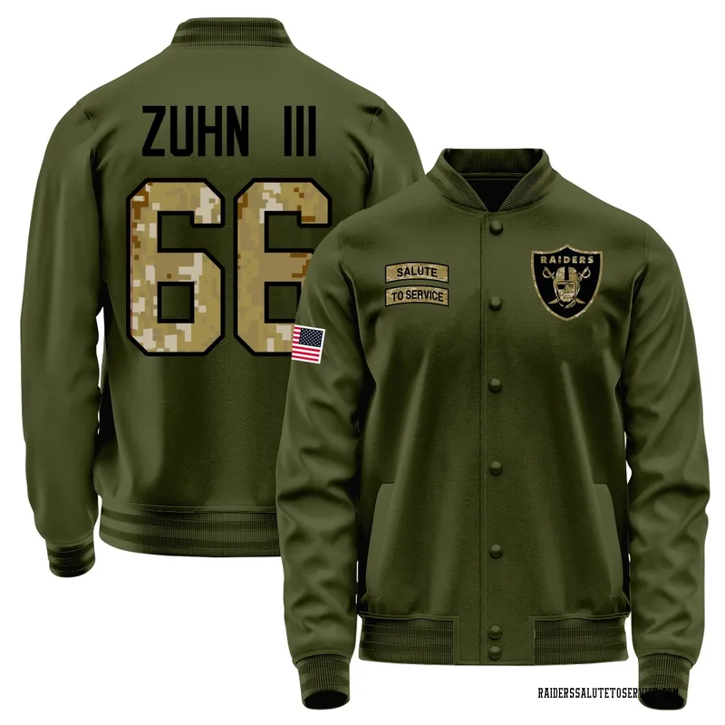Youth Trey Zuhn III Las Vegas Raiders Olive Salute to Service Sideline Performance Jacket