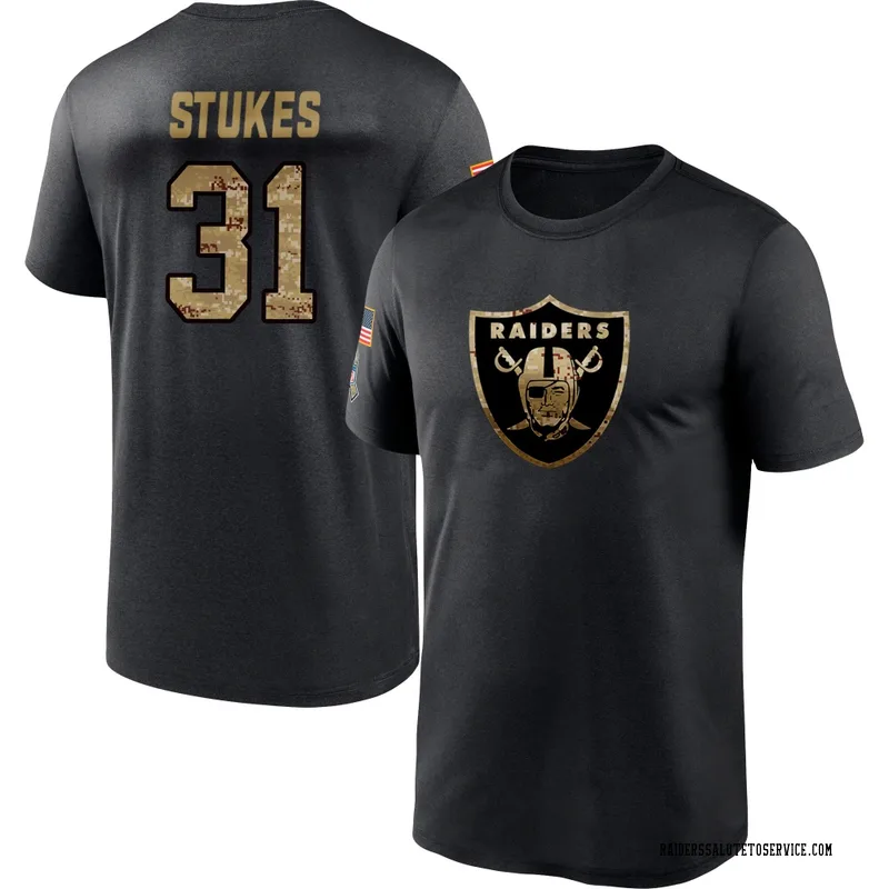 Youth Treydan Stukes Las Vegas Raiders Black 2020 Salute To Service Performance T-Shirt