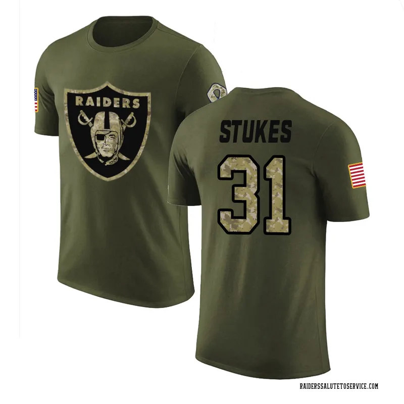Youth Treydan Stukes Las Vegas Raiders Legend Olive Salute to Service T-Shirt