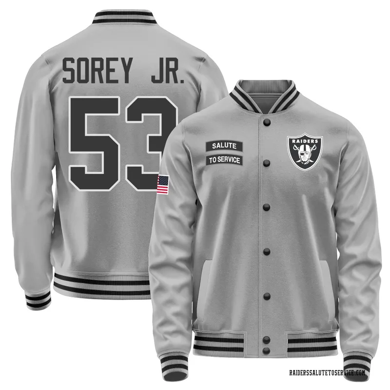 Youth Xavian Sorey Jr. Las Vegas Raiders Gray Salute to Service Performance Jacket